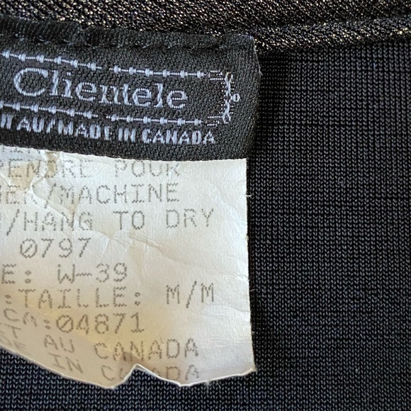 Clientele Vintage Shiny Silver Metallic Cowl Neck Cap Sleeve Holiday Party Top-M - Picture 11 of 16